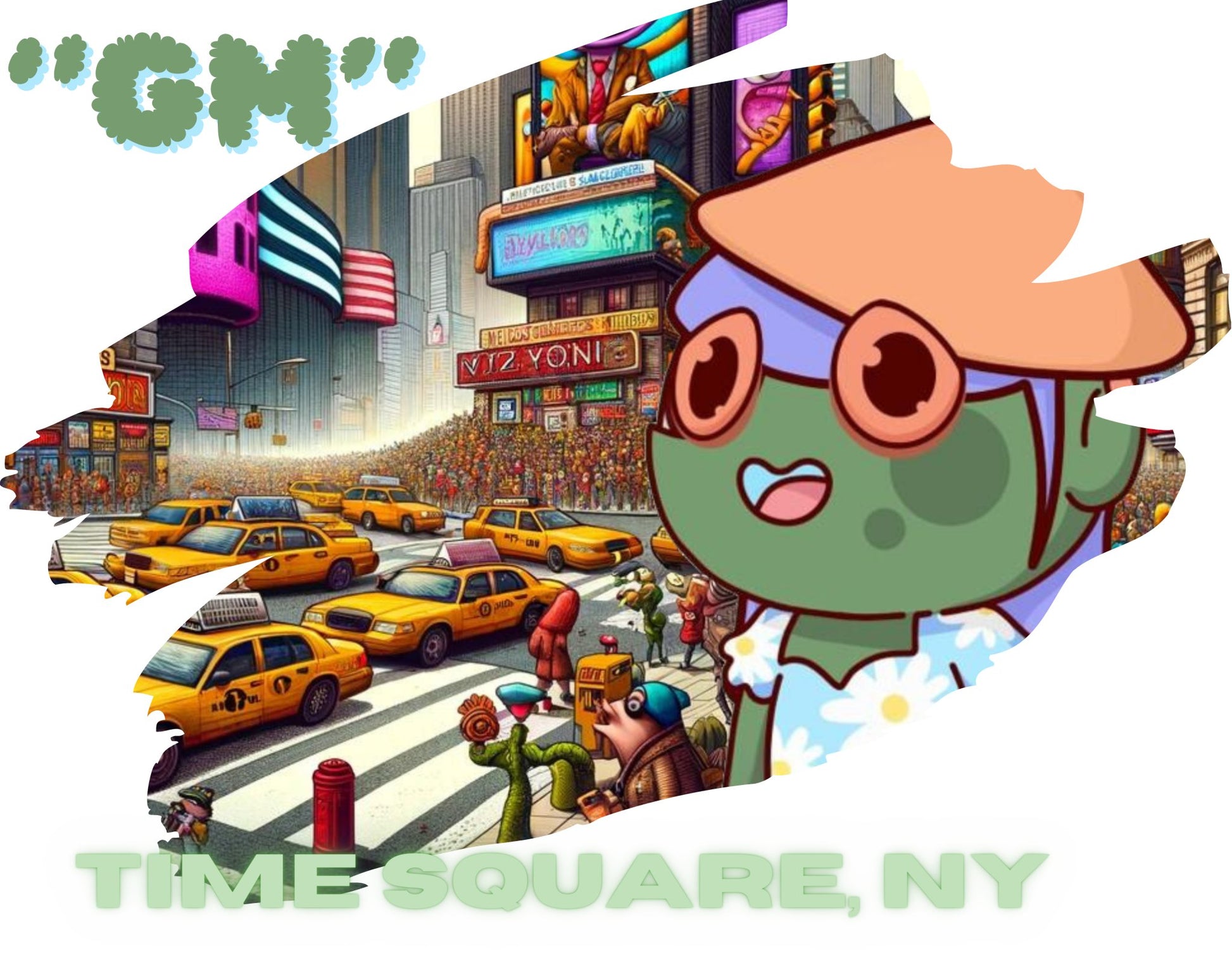 "GM in TimeSquare π½"- Premium Kids Unisex AR Tee - Hype3Wear