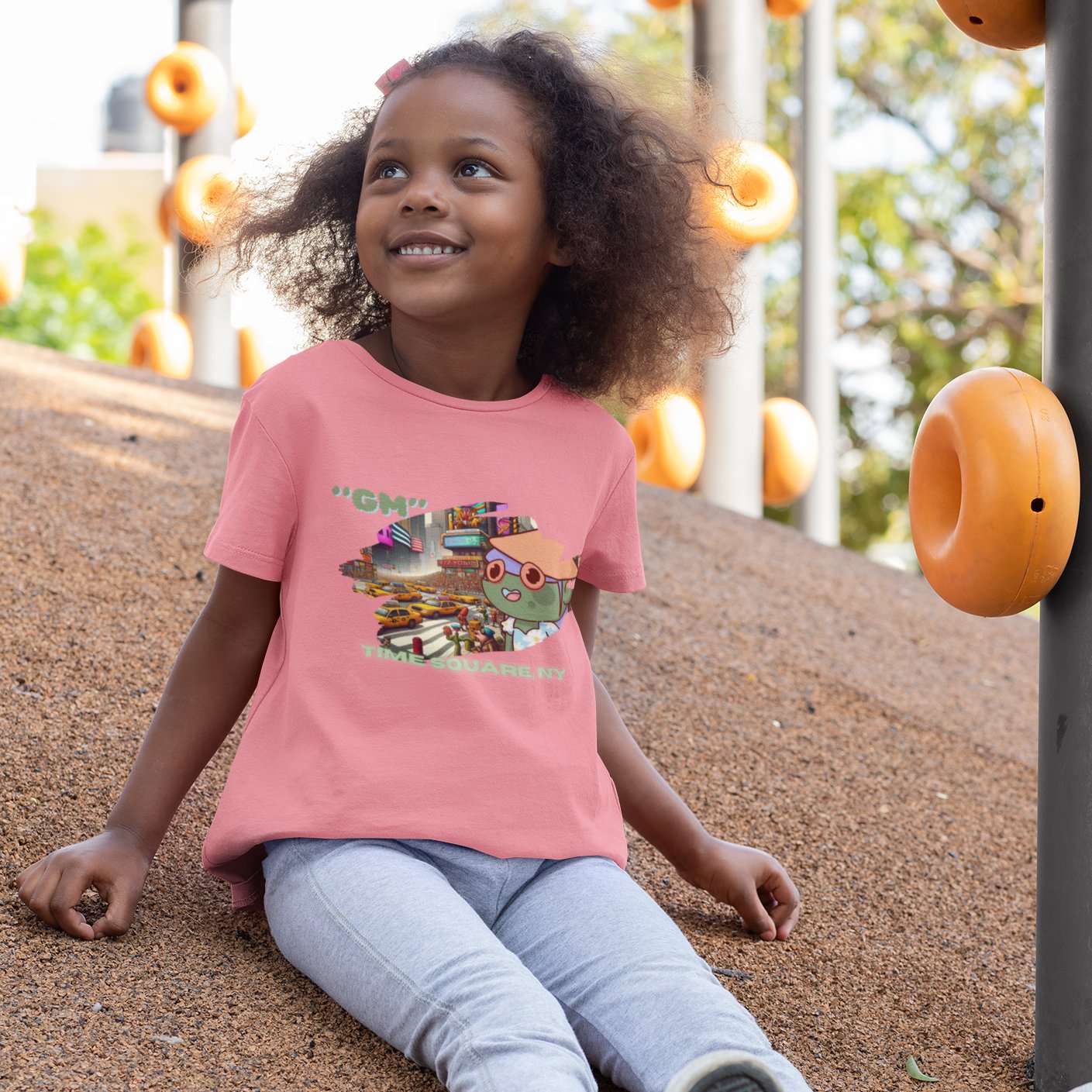 "GM in TimeSquare π½"- Premium Kids Unisex AR Tee - Hype3Wear